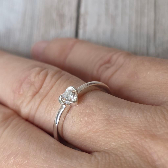 Pandora Talisman Lab-Grown Diamond Heart ring Size 5 - Picture 2 of 8